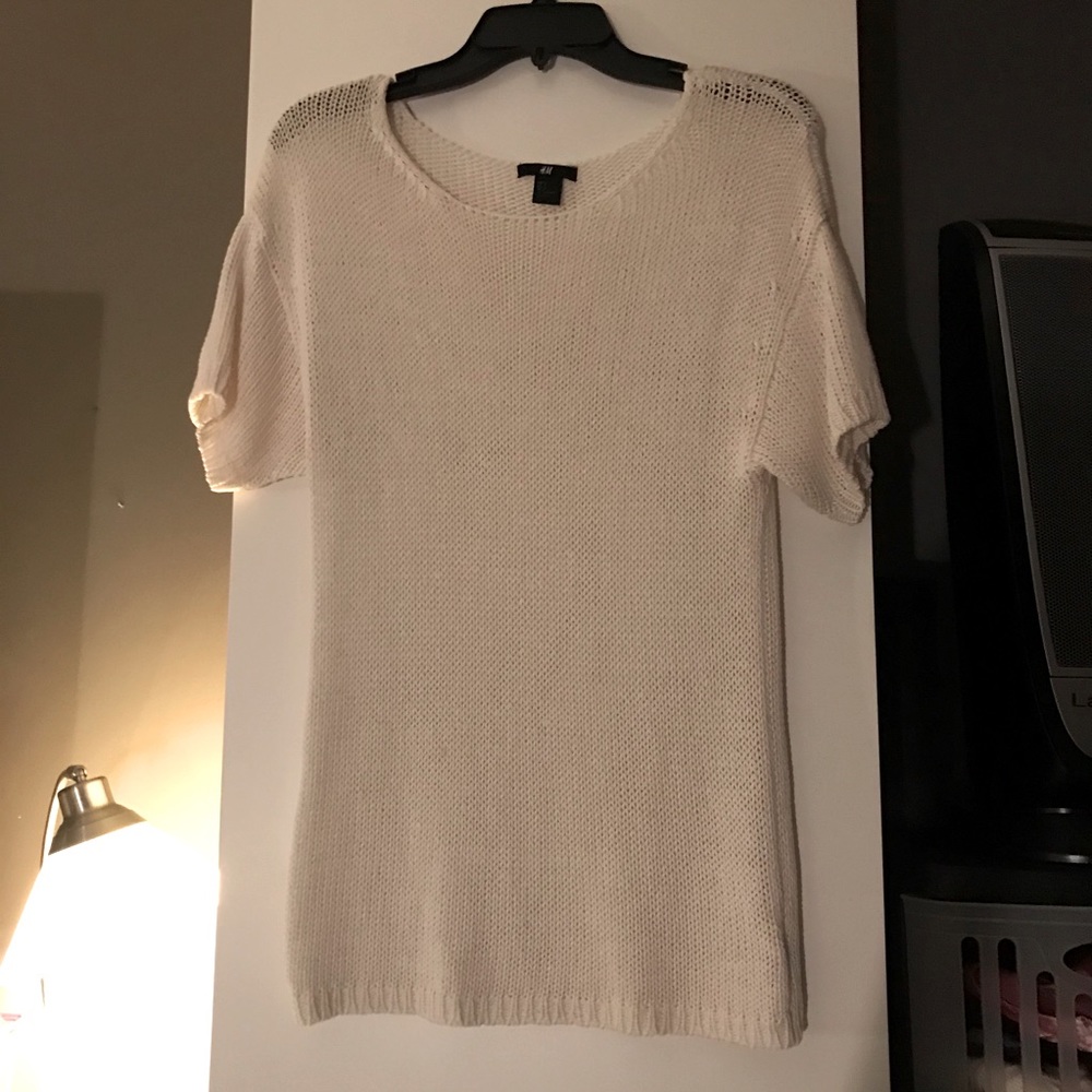 Cream colored Woven Sweater Shirt size small